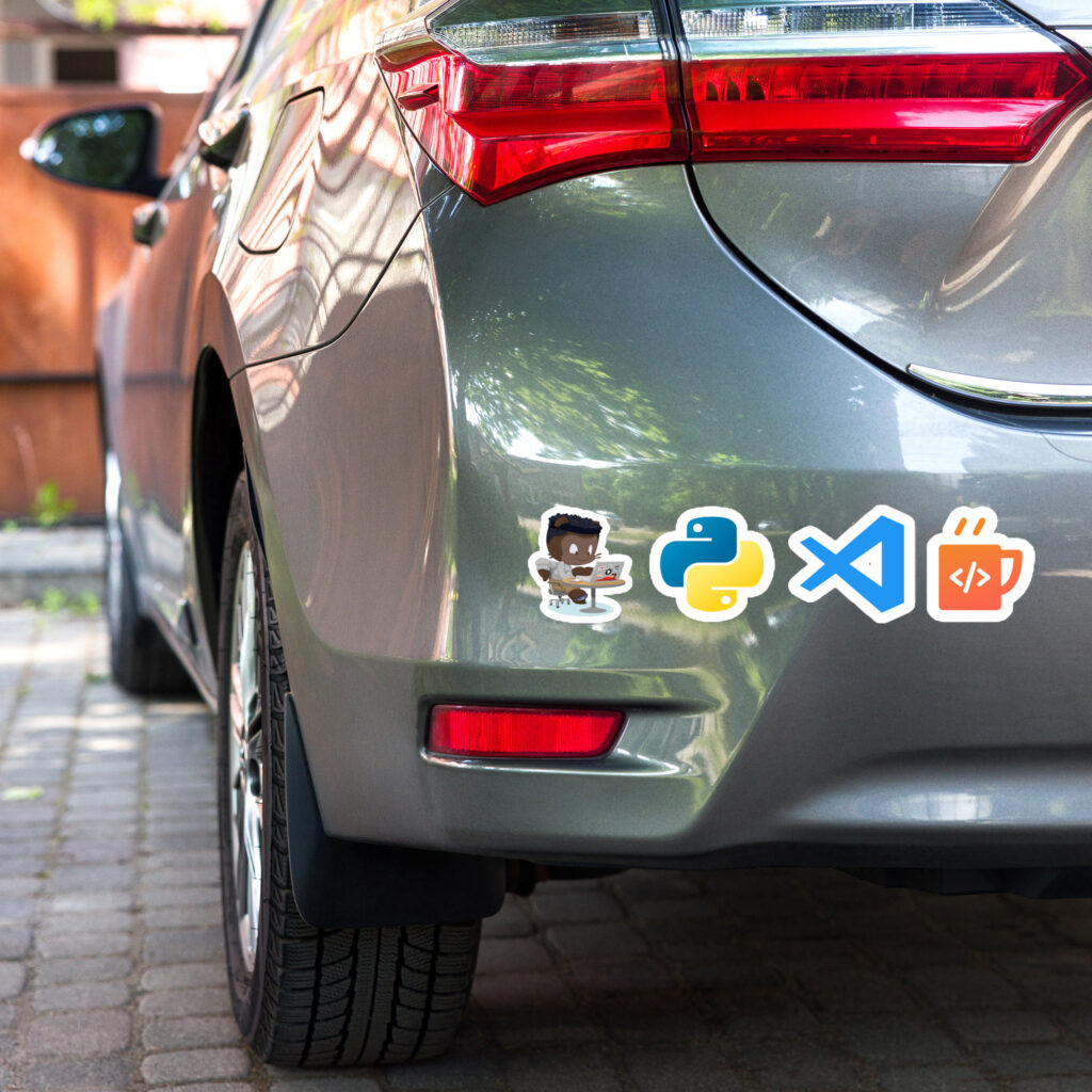 Github Python VSCode Coffee Programmer Stickers - Dakidarts Shop
