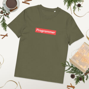 Programmer Sticker Organic Cotton T-shirt Programmer Sticker Organic Cotton T-shirt