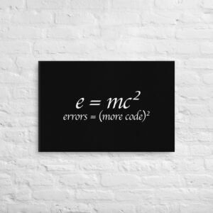 Theory of Relativity Programmer Techy Wall Art