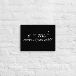 Theory of Relativity Programmer Techy Wall Art Theory of Relativity Programmer Techy Wall Art