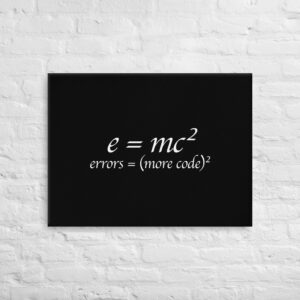 Theory of Relativity Programmer Techy Wall Art Theory of Relativity Programmer Techy Wall Art
