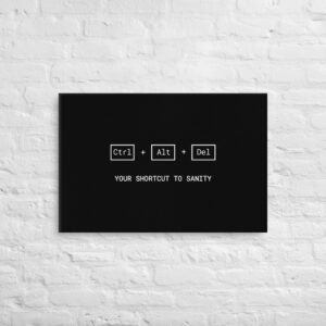 Wall Arts Ctrl Alt Del Wall Art Canvas
