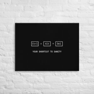 Ctrl Alt Del Wall Art Canvas Ctrl Alt Del Wall Art Canvas