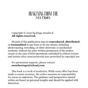 Awakening from the Matrix: 10 Steps to Conscious Liberation