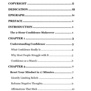 The 2-Hour Confidence Makeover: Mindset Shifts & Exercises