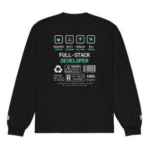 Talk Nerdy Full-stack Dev Long Sleeve Talk Nerdy Full-stack Dev Long Sleeve