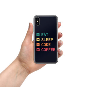 Eat Sleep Code Coffee Techy iPhone Case Eat Sleep Code Coffee Techy iPhone Case
