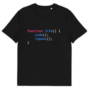 Unisex Organic Cotton Nerdy JavaScript T-shirt