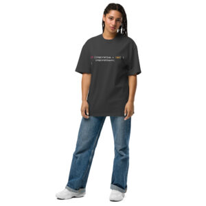 Oversized Faded Inspirational JavaScript T-shirt