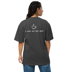 Oversized Faded JS Linux T-shirt O1C Oversized Faded JS Linux T-shirt O1C
