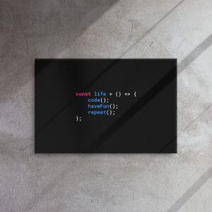 JS Programmer Wall Art Thin canvas