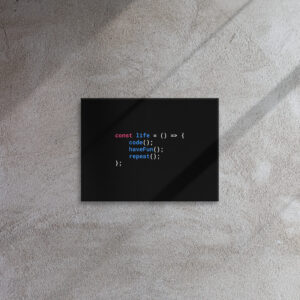 JS Programmer Wall Art Thin canvas WA1A JS Programmer Wall Art Thin canvas WA1A