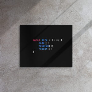 JS Programmer Wall Art Thin canvas WA1A JS Programmer Wall Art Thin canvas WA1A
