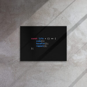 JS Programmer Wall Art Thin canvas WA1A JS Programmer Wall Art Thin canvas WA1A