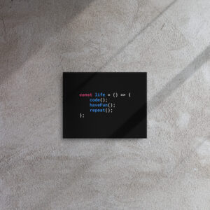 JS Programmer Wall Art Thin canvas WA1A JS Programmer Wall Art Thin canvas WA1A