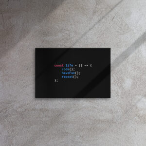 JS Programmer Wall Art Thin canvas WA1A JS Programmer Wall Art Thin canvas WA1A