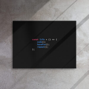 JS Programmer Wall Art Thin canvas WA1A JS Programmer Wall Art Thin canvas WA1A