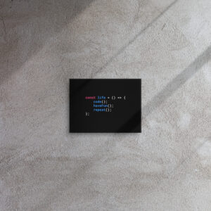 JS Programmer Wall Art Thin canvas WA1A JS Programmer Wall Art Thin canvas WA1A