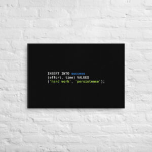 SQL Programmer Wall Art Minimalist Design WA1B