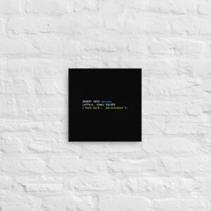 SQL Programmer Wall Art Minimalist Design WA1B SQL Programmer Wall Art Minimalist Design WA1B
