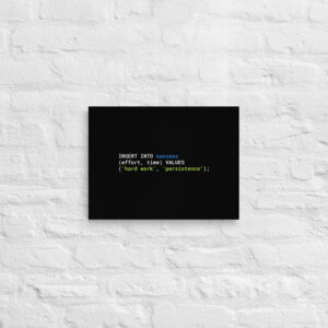 SQL Programmer Wall Art Minimalist Design WA1B SQL Programmer Wall Art Minimalist Design WA1B