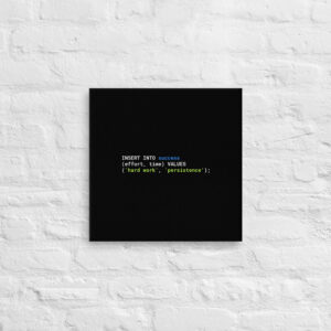 SQL Programmer Wall Art Minimalist Design WA1B SQL Programmer Wall Art Minimalist Design WA1B