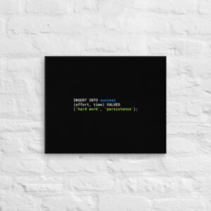 SQL Programmer Wall Art Minimalist Design WA1B SQL Programmer Wall Art Minimalist Design WA1B