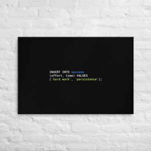 SQL Programmer Wall Art Minimalist Design WA1B SQL Programmer Wall Art Minimalist Design WA1B
