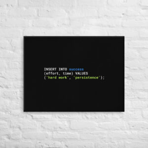 SQL Programmer Wall Art Minimalist Design WA1B SQL Programmer Wall Art Minimalist Design WA1B