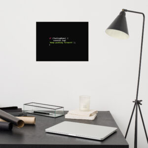 JS Programmer Wall Art Motivational Piece WA1D
