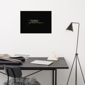JS Programmer Wall Art Motivational Piece WA1D