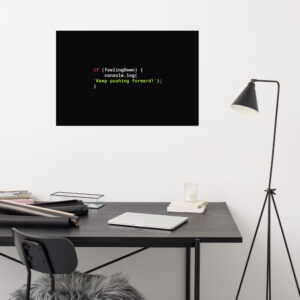 JS Programmer Wall Art Motivational Piece WA1D