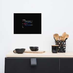 PHP Programmer Wall Art Inspirational Piece WA1E PHP Programmer Wall Art Inspirational Piece WA1E