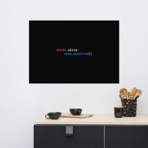 Python Programmer Wall Art Nerdy Paper Poster