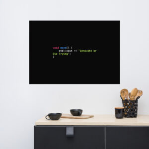 C Programmer Wall Art Nerdy Paper Poster