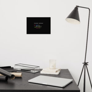 C Programmer Wall Art Techy Paper Poster WA1H