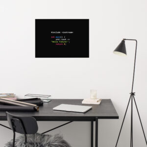 C Programmer Wall Art Techy Paper Poster WA1H