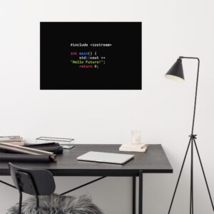 C Programmer Wall Art Techy Paper Poster WA1H
