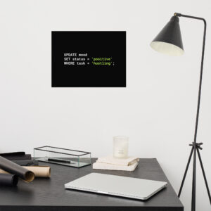 SQL Programmer Wall Art Inspirational Piece WA1I