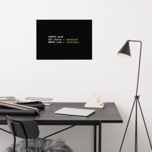 SQL Programmer Wall Art Inspirational Piece WA1I