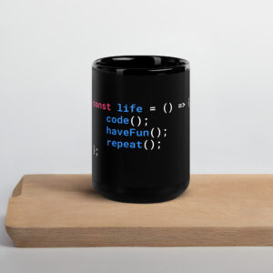 JS Programmer Mug Black Glossy Mug M1J JS Programmer Mug Black Glossy Mug M1J