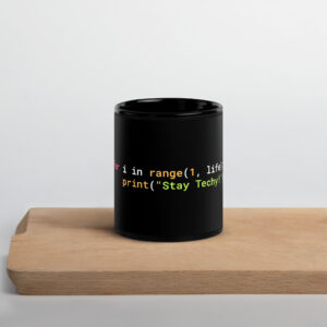 Python Programmer Mug Black Glossy Mug