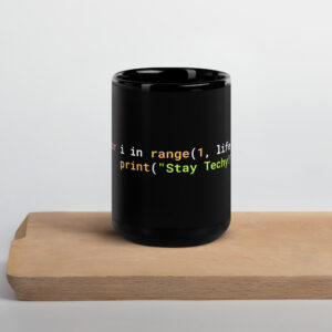 Python Programmer Mug Black Glossy Mug M1G Python Programmer Mug Black Glossy Mug M1G