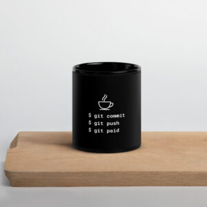 Git Programmer Mug Black Glossy Mug