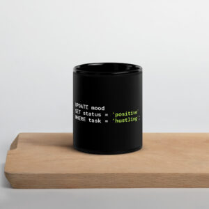 SQL Programmer Mug Nerdy Black Mug