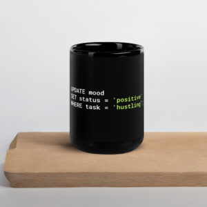 SQL Programmer Mug Nerdy Black Mug M1D SQL Programmer Mug Nerdy Black Mug M1D