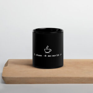 Linux Techy Mug Black Glossy Mug