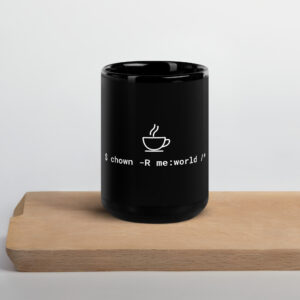 Linux Techy Mug Black Glossy Mug M1A Linux Techy Mug Black Glossy Mug M1A