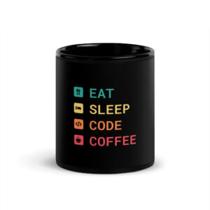 Black Glossy Programmer Mugs