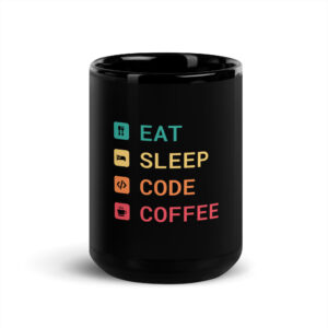 Black Glossy Programmer Mugs M1K Black Glossy Programmer Mugs M1K